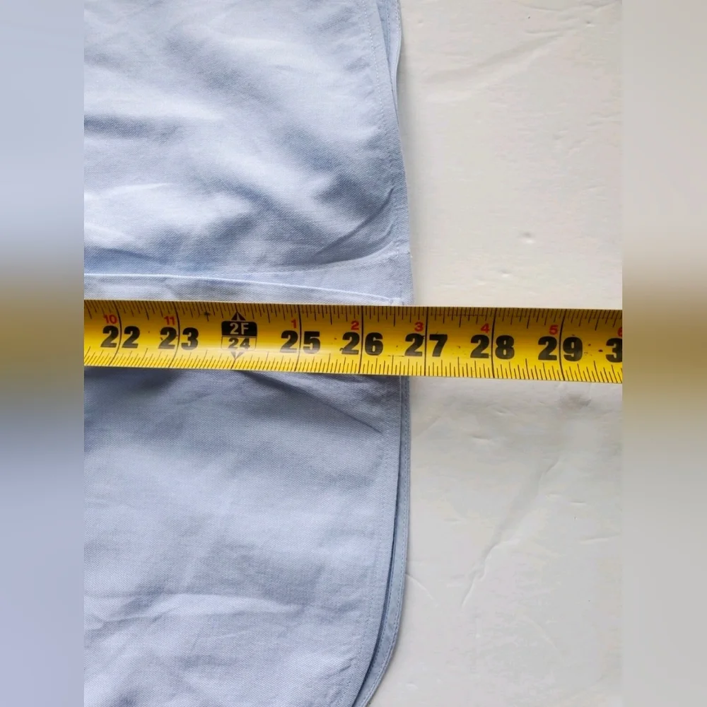 COS Women's Blouse Button Front Long Sleeve Light Blue Cotton/Spandex Top Sz 10 - Picture 9 of 11
